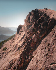 En la cima de la montaña