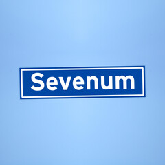 Sevenum place name sign in the Netherlands