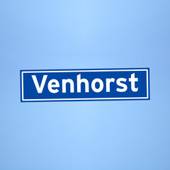 Venhorst place name sign in the Netherlands