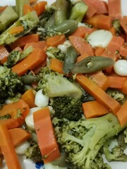 Healthy vegetable dish in Perú 