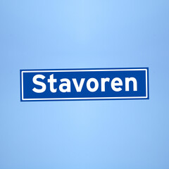 Stavoren place name sign in the Netherlands