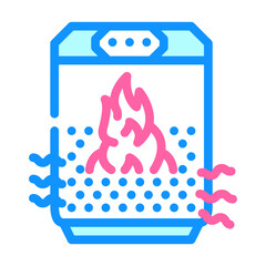 air heating color icon vector illustration flat