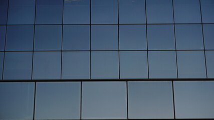 detail of glass mirror facade