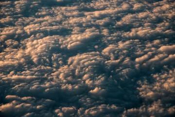 Clouds view from above. View from the plane.