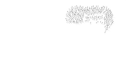 3d rendering of nails in shape of symbol of music player with shadows isolated on white background