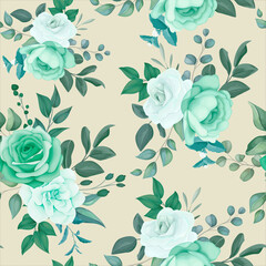 Elegant floral seamless pattern with soft flowers