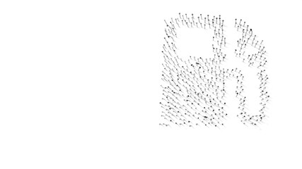 3d rendering of nails in shape of symbol of gas station with shadows isolated on white background