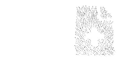 3d rendering of nails in shape of symbol of file medical with shadows isolated on white background