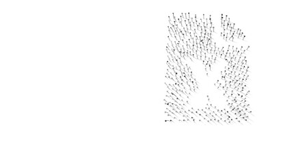 3d rendering of nails in shape of symbol of file excel with shadows isolated on white background