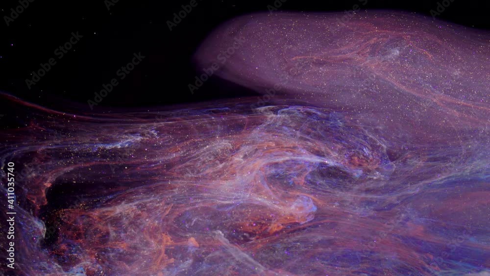 Sticker nebula and galaxies in deep space.