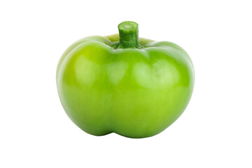 Colored raw bell pepper, white background