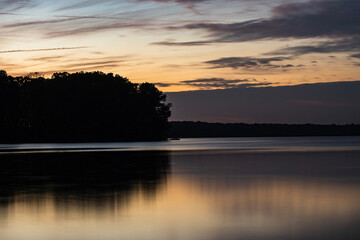 sunset over lake