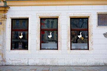 Obraz premium the facade of an empty restaurant goose