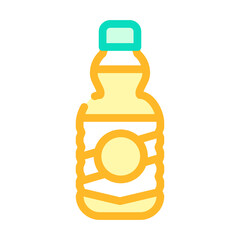 Fototapeta premium oil bottle color icon vector illustration flat