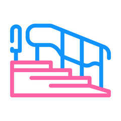 dynamic exercise ladder-bars color icon vector illustration