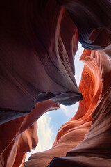Antelope Canyon - abstract background - art and beauty concept.