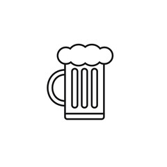 Vector flat beer icon isolated on white background