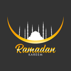Naklejka premium Ramadan Kareem Background Illustration. Islamic Month. Celebration