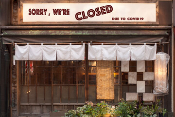 street cafe closed  in the city