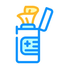 sanitary wipes package color icon vector illustration