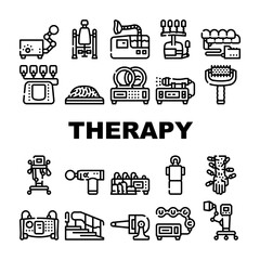 Physical Therapy Aid Collection Icons Set Vector