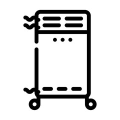 mobile floor filter line icon vector illustration