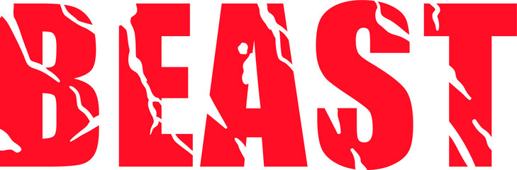 Typo Design of word "Beast"
