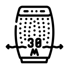 radius air cleaning line icon vector illustration