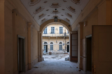 Abandoned postal bank in Budapest 