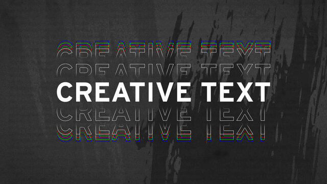 Grungy RGB Repeater Typography