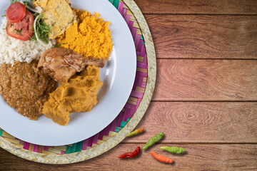 Caruru dish of typical Brazilian food from Bahia