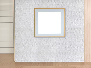 modern empty house interior design and lamp. 3D illustration