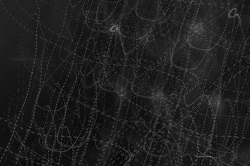 Black and white line lights as low exposure. Abstract background.