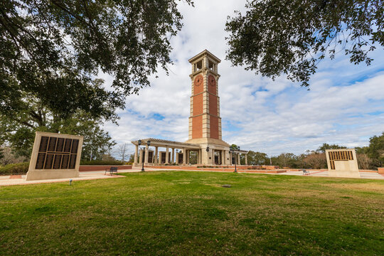 Moulton Tower on the campus of the University of South Alabama in Mobile, AL