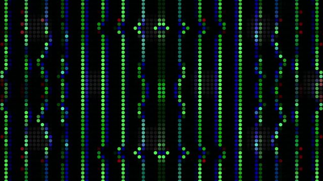 Loopable polychrome background. Glitch imitation, Computer generated animation.