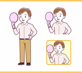 Young office worker man