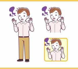 Young office worker man