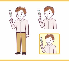 Young office worker man