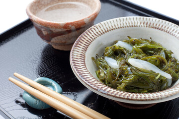 イカそうめんメカブ　