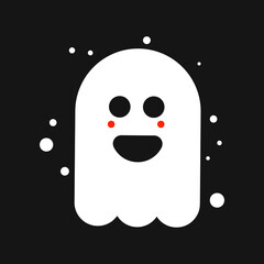 Ghost cute character smile