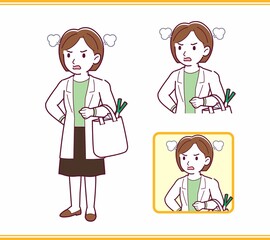 Young woman in a lab coat