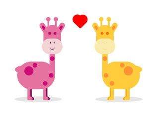 Love giraffe cute character