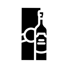 alcoholic drink bottle and package glyph icon vector illustration