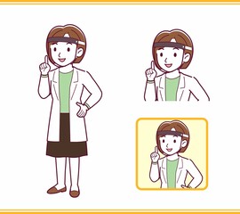 Young woman in a lab coat