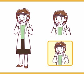 Young woman in a lab coat