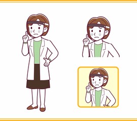 Young woman in a lab coat