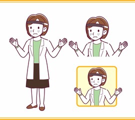 Young woman in a lab coat