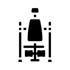 inversion table glyph icon vector illustration flat