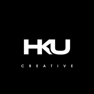 HKU Letter Initial Logo Design Template Vector Illustration