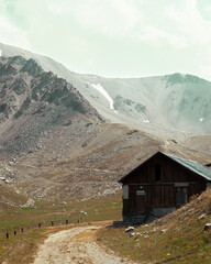 A cabin in Kazakhstan's mountains
